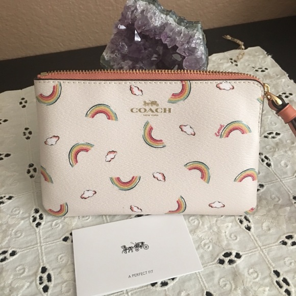 Coach Handbags - 🌈 Coach Rainbow Wristlet